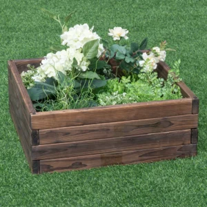 Square Raised Garden Bed Flower Vegetables Seeds Planter Kit Elevated Box